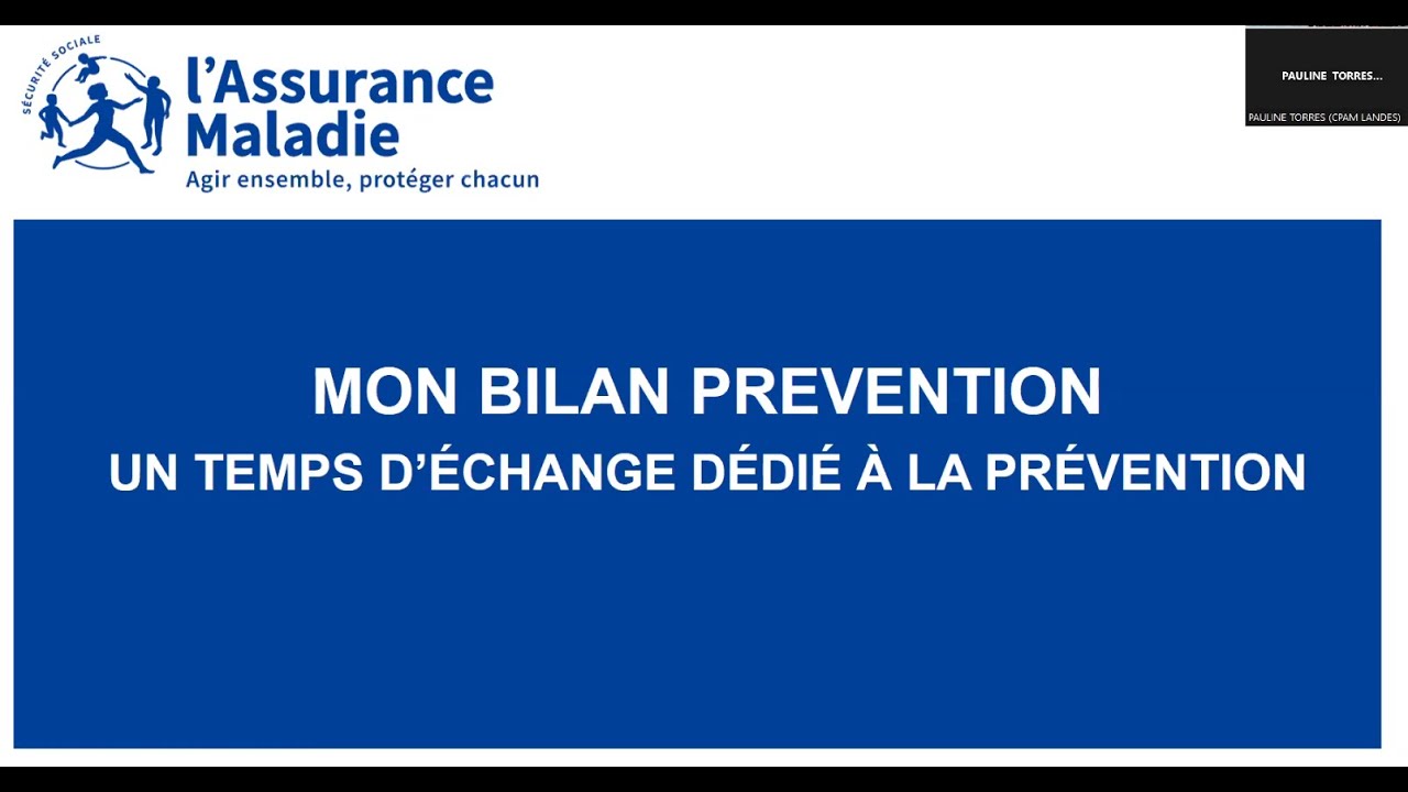 Replay du webinaire : "Mon bilan prévention"